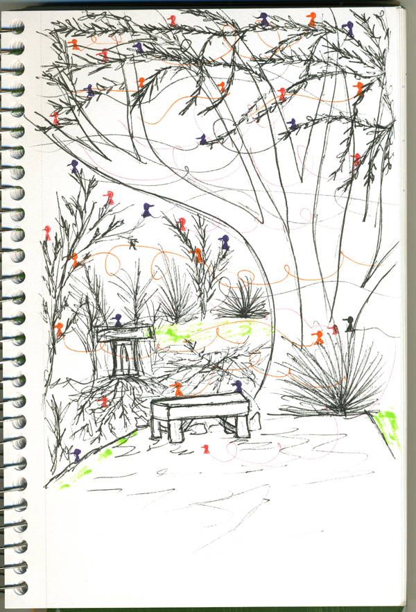 UC Santa Cruz Sound Walk from a bird's point of view; part of B. Lea Cox's MFA thesis project in Digital Arts and New Media, B.Lea Cox, 2008, UC Santa Cruz